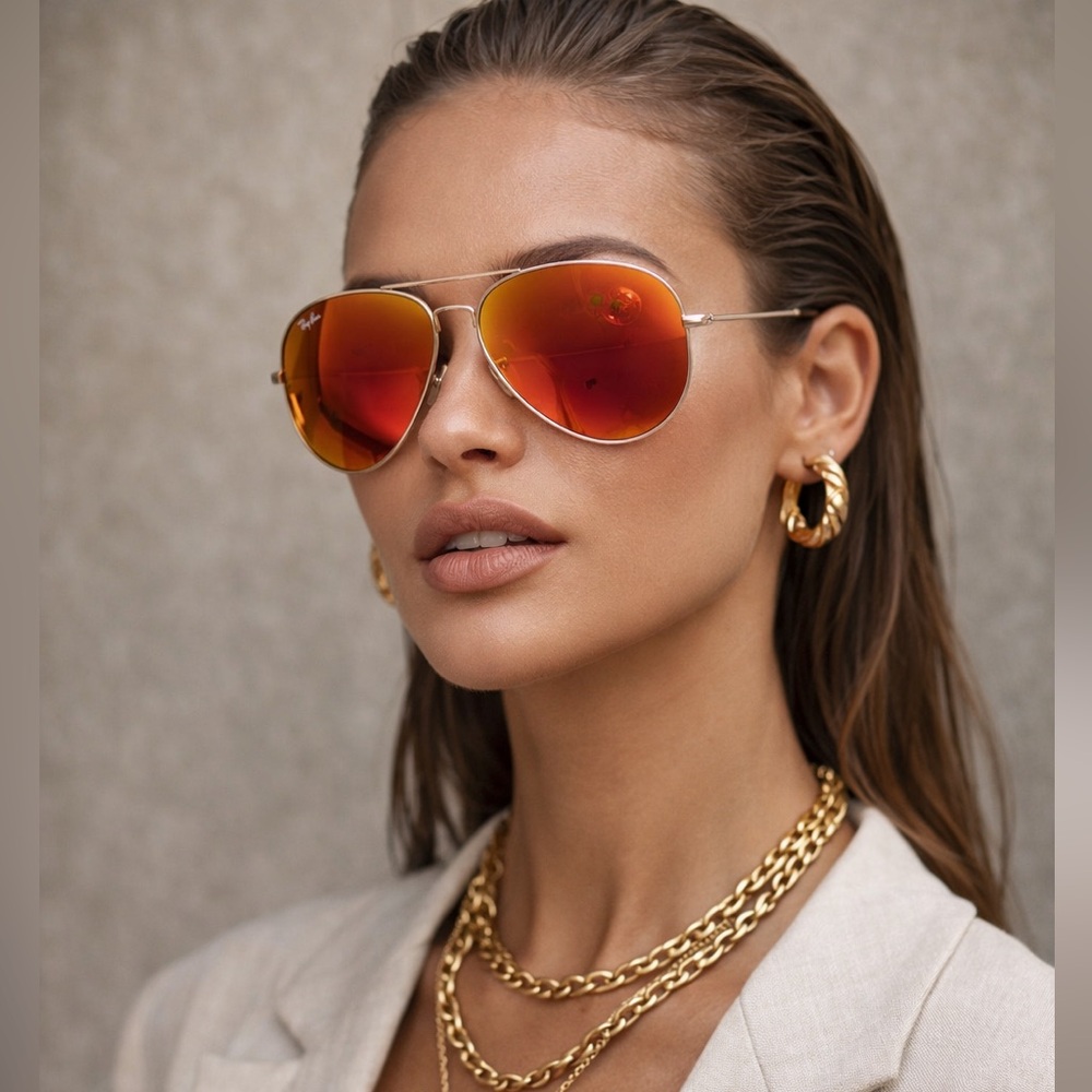 Ray-Ban Aviator Orange Flash Sunglasses